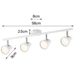 Artemis 4 Bar LED Spotlight - White -Homebase Sales Store 12810124 4774843073009076