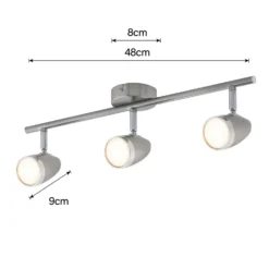 Vector 3 Bar LED Spotlight - Satin Nickel -Homebase Sales Store 12810129 1394843073337084