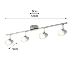 Vector 4 Bar LED Spotlight - Satin Nickel -Homebase Sales Store 12810233 1094843073478030