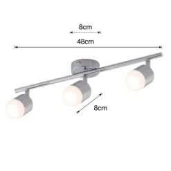 Pallas 3 Bar 4W LED Spotlight - Chrome -Homebase Sales Store 12810235 2004843073762379