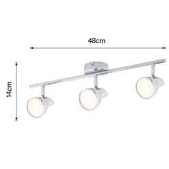 Apollo 3 Lamp LED Spotlight Bar - Chrome -Homebase Sales Store 12810237 1254843073892768