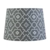 Patterned Tapered Lamp Shade - Grey -Homebase Sales Store 12812945 2034831963084479