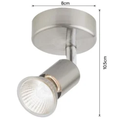 Rochdale 1x 35W Spotlight - Brushed Stainless Steel -Homebase Sales Store 12813666 8924843086003885