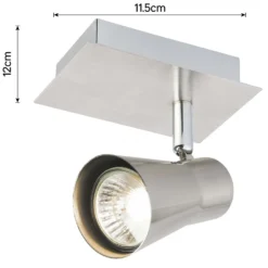 Swansea 1x 35W Spotlight - Brushed Stainless Steel -Homebase Sales Store 12813668 1984843086320901