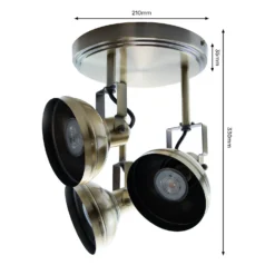 Ditavon 3x 35W Spotlight - Antique Brass -Homebase Sales Store 12813803 4364967163243009
