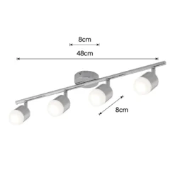 Pallas 4x 5W LED Spotlight - Chrome -Homebase Sales Store 12813806 5574843086961875