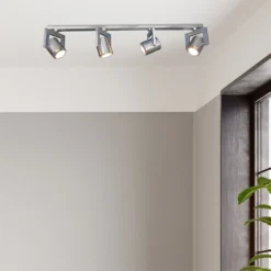 Yorkie 4 Lamp Spotlight Bar - Satin Nickel -Homebase Sales Store 12815954 1804843347416628