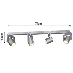 Yorkie 4 Lamp Spotlight Bar - Satin Nickel -Homebase Sales Store 12815954 6214843347481104