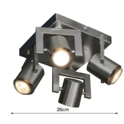 Yorkie 4 Lamp Spotlight Plate - Satin Nickel -Homebase Sales Store 12815955 1134843347365097