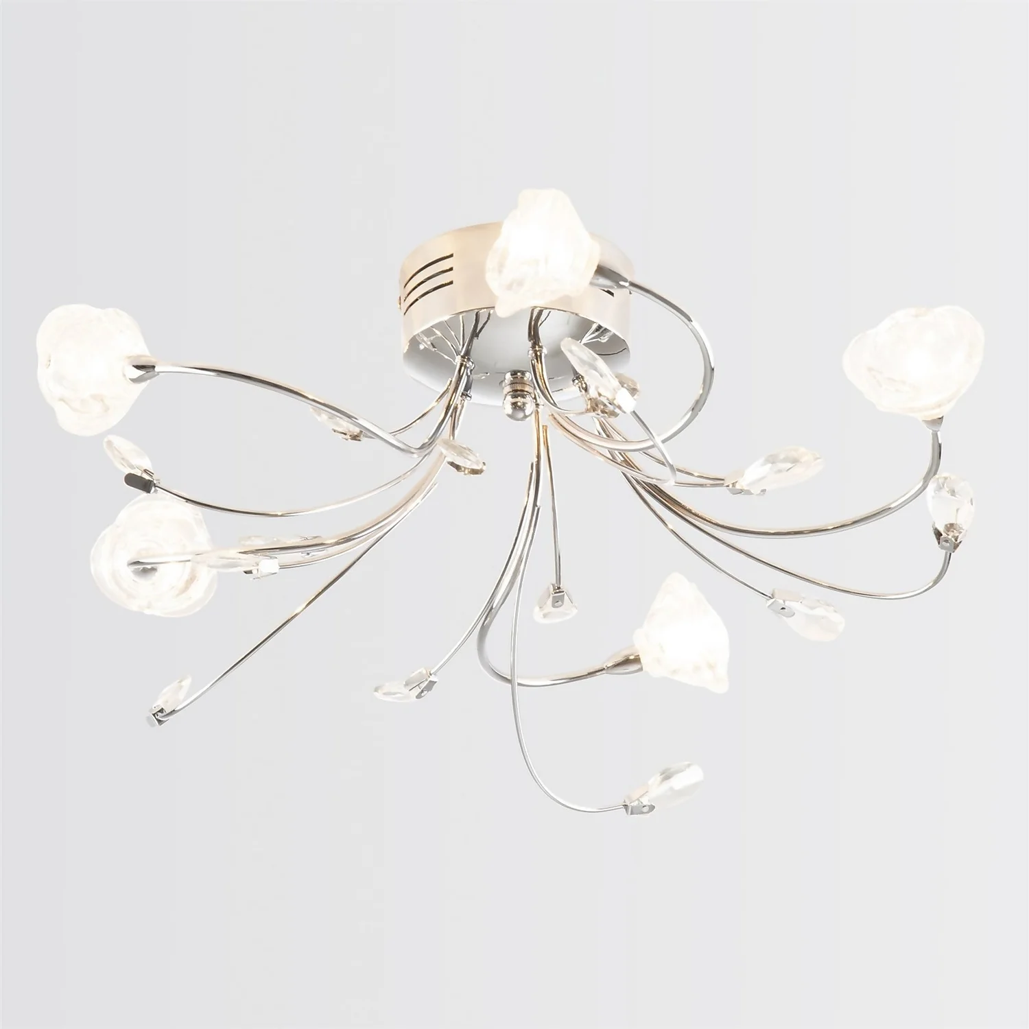 Flora 5 Lamp Semi-Flush Ceiling Light Flora 5 Lamp Semi-Flush Ceiling Light -Homebase Sales Store 12815958 1294938641700480