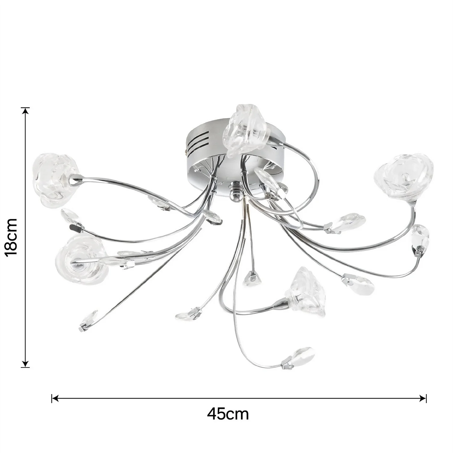 Flora 5 Lamp Semi-Flush Ceiling Light Flora 5 Lamp Semi-Flush Ceiling Light -Homebase Sales Store 12815958 1754938641863368