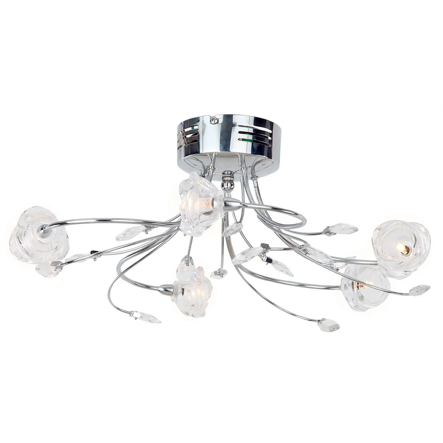 Flora 5 Lamp Semi-Flush Ceiling Light Flora 5 Lamp Semi-Flush Ceiling Light -Homebase Sales Store 12815958 1834938641666592