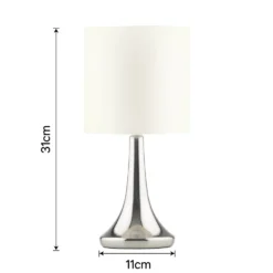 Mia Touch Table Lamp, Cream -Homebase Sales Store 12816089 7894833201657000