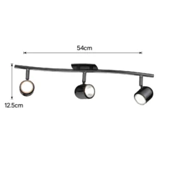 Phoenix 3 Lamp Spotlight Bar - Black Chrome -Homebase Sales Store 12816713 3154843348265850