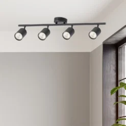 Travis 4 Light Spotlight Bar - Black -Homebase Sales Store 12817922 5654843359475176