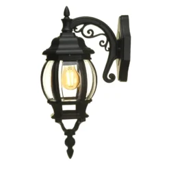Lutec Canterbury E27 Outdoor Wall Lantern - Black -Homebase Sales Store 12819092 1134832977177767