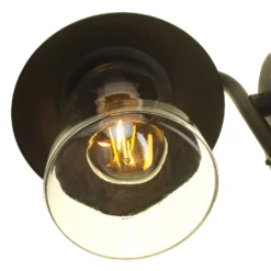 Lutec Cate E27 IP44 Outdoor Wall Lantern - Black With Rust Effect -Homebase Sales Store 12819161 1704952656793757