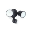 Lutec Shrimp Twin Head Outdoor LED PIR Wall Light - Black -Homebase Sales Store 12819186 1924831918990329