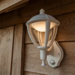 Lutec Unite LED PIR Outdoor Wall Light - White -Homebase Sales Store 12819200 7944952882688939