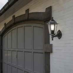 Lutec Corniche E27 Outdoor Wall Lantern - Black -Homebase Sales Store 12819209 1454952643020772