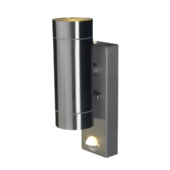 Lutec Rado Up/Down PIR Outdoor Wall Light - Stainless Steel -Homebase Sales Store 12819275 8104832986519788
