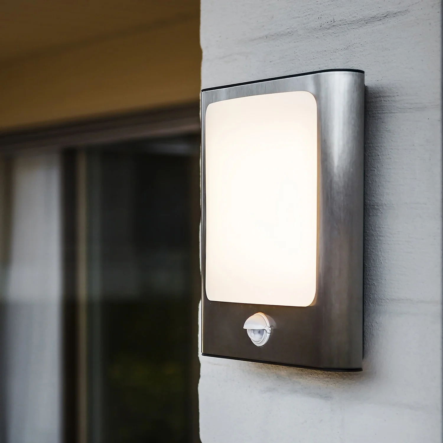 Lutec Face 13W LED PIR Outdoor Wall Light - Stainless Steel Lutec Face 13W LED PIR Outdoor Wall Light - Stainless Steel -Homebase Sales Store 12819285 2754952877240825