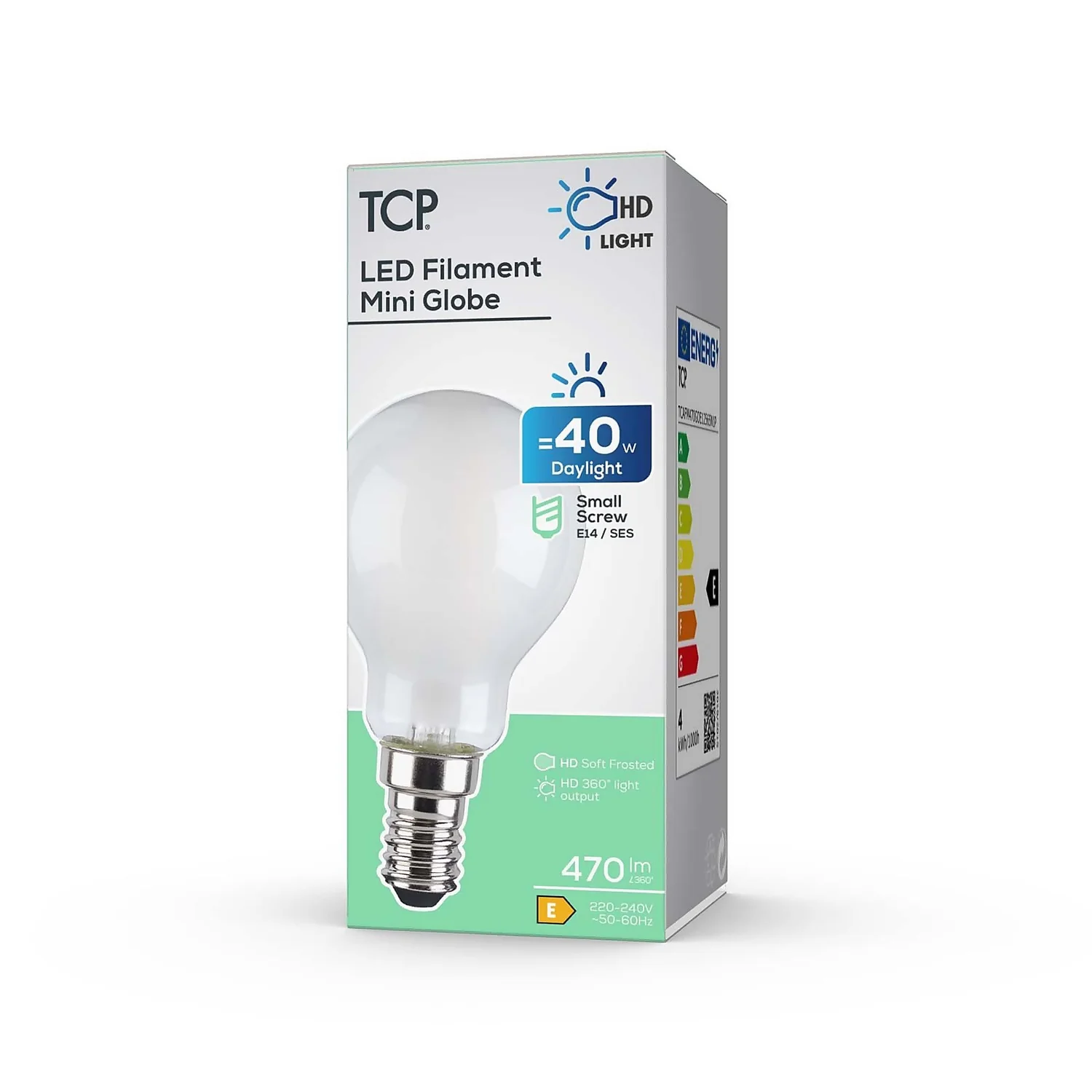 TCP LED Filament Mini Globe 4W E14 Light Bulb TCP LED Filament Mini Globe 4W E14 Light Bulb -Homebase Sales Store 12819562 9504963829279706