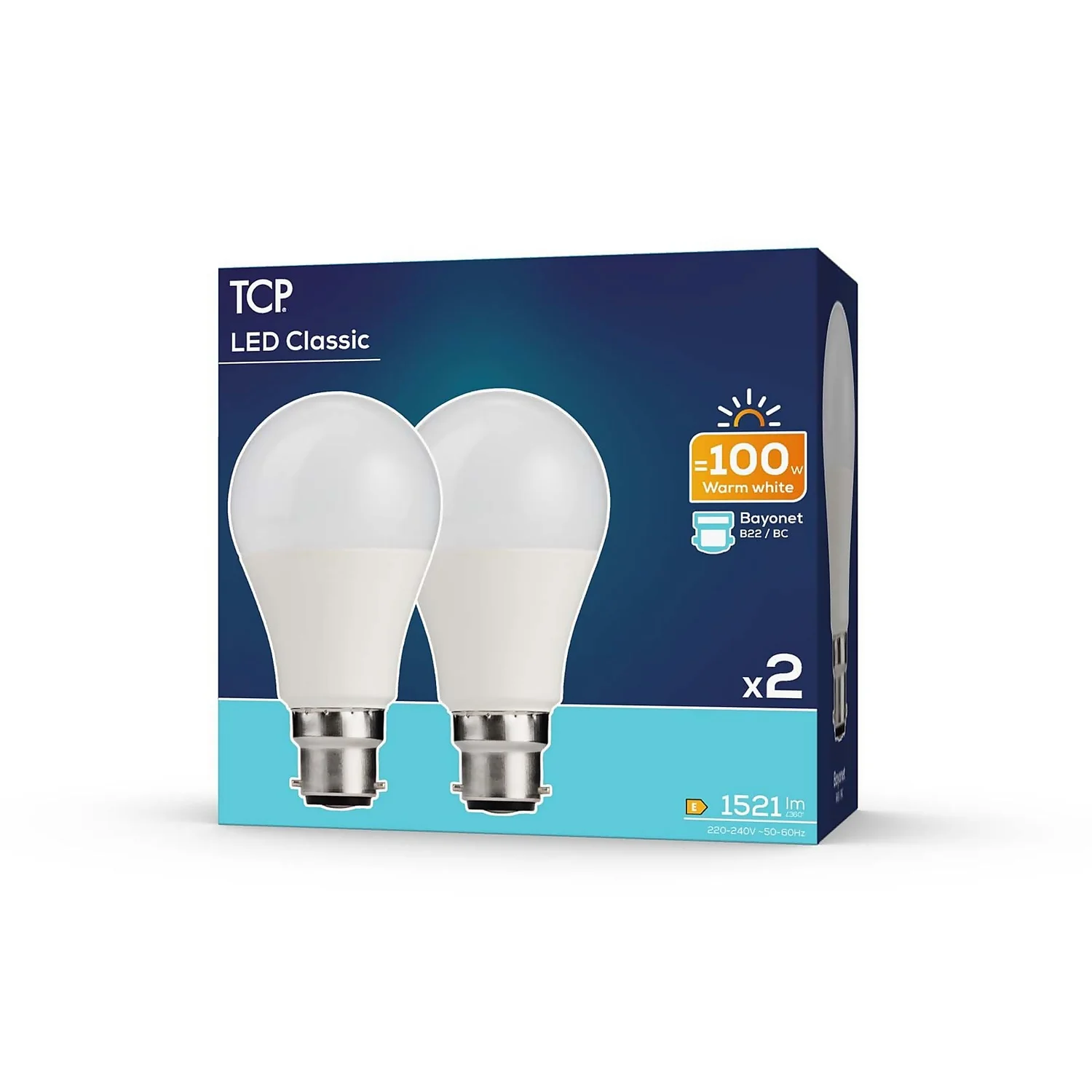 TCP LED Classic 100W BC Warm - 2 pack TCP LED Classic 100W BC Warm - 2 Pack -Homebase Sales Store 12824299 9304963829492943