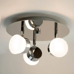 Paisley LED Bathroom Round Plate Spotlight - 3 X 4.5W -Homebase Sales Store 12826177 5864958071660986