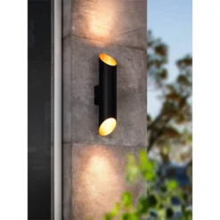 Eglo Agolada Outdoor LED Wall Light - Black & Copper -Homebase Sales Store 12828401 1684832952568695