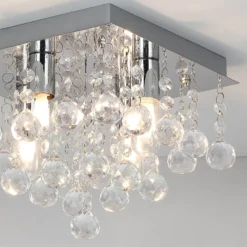 Orlando 23cm Square Flush - Chrome -Homebase Sales Store 12831932 5234832984294205