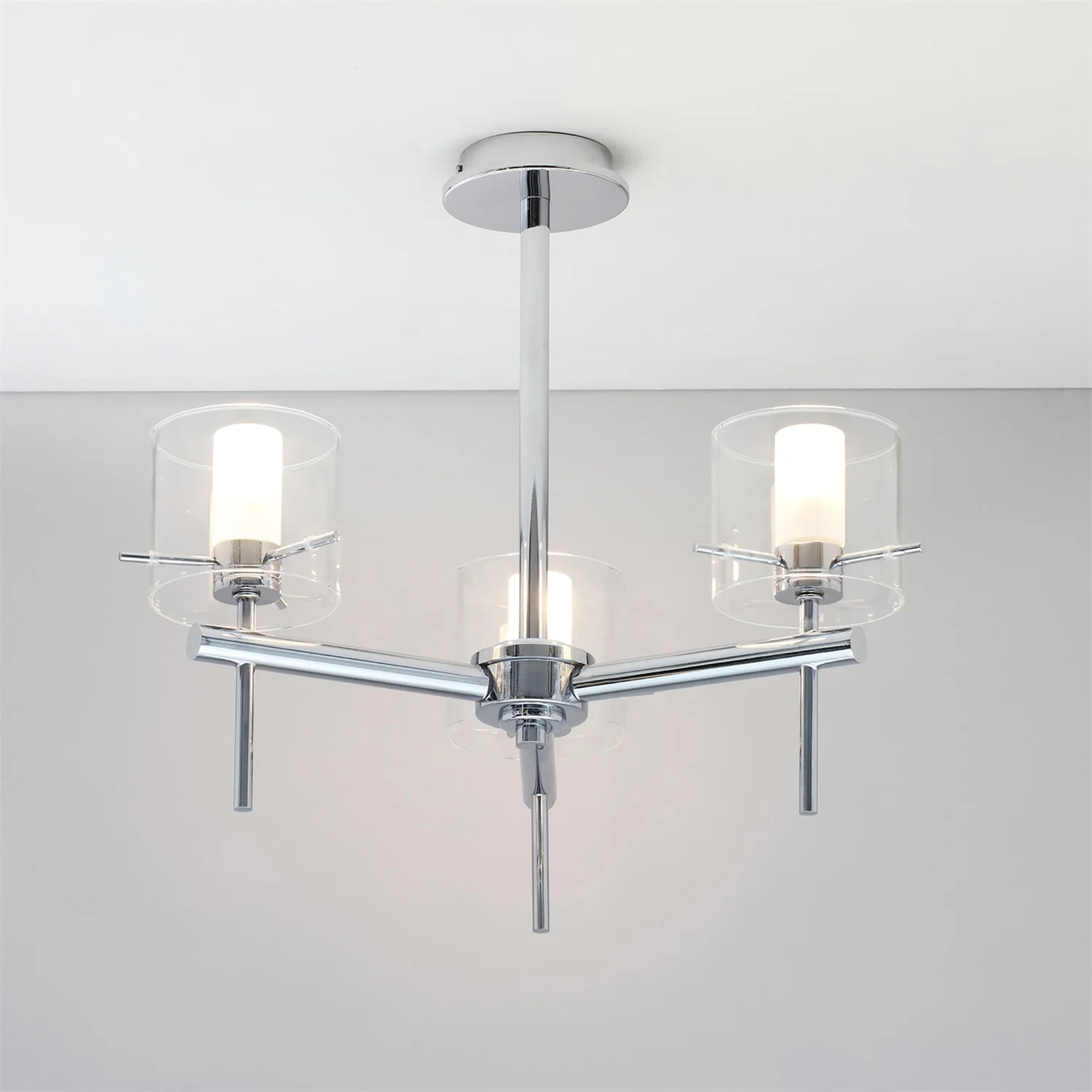 Gene Clear Cylinder 3 Light Flush - Chrome Gene Clear Cylinder 3 Light Flush - Chrome -Homebase Sales Store 12832042 1374832980443726