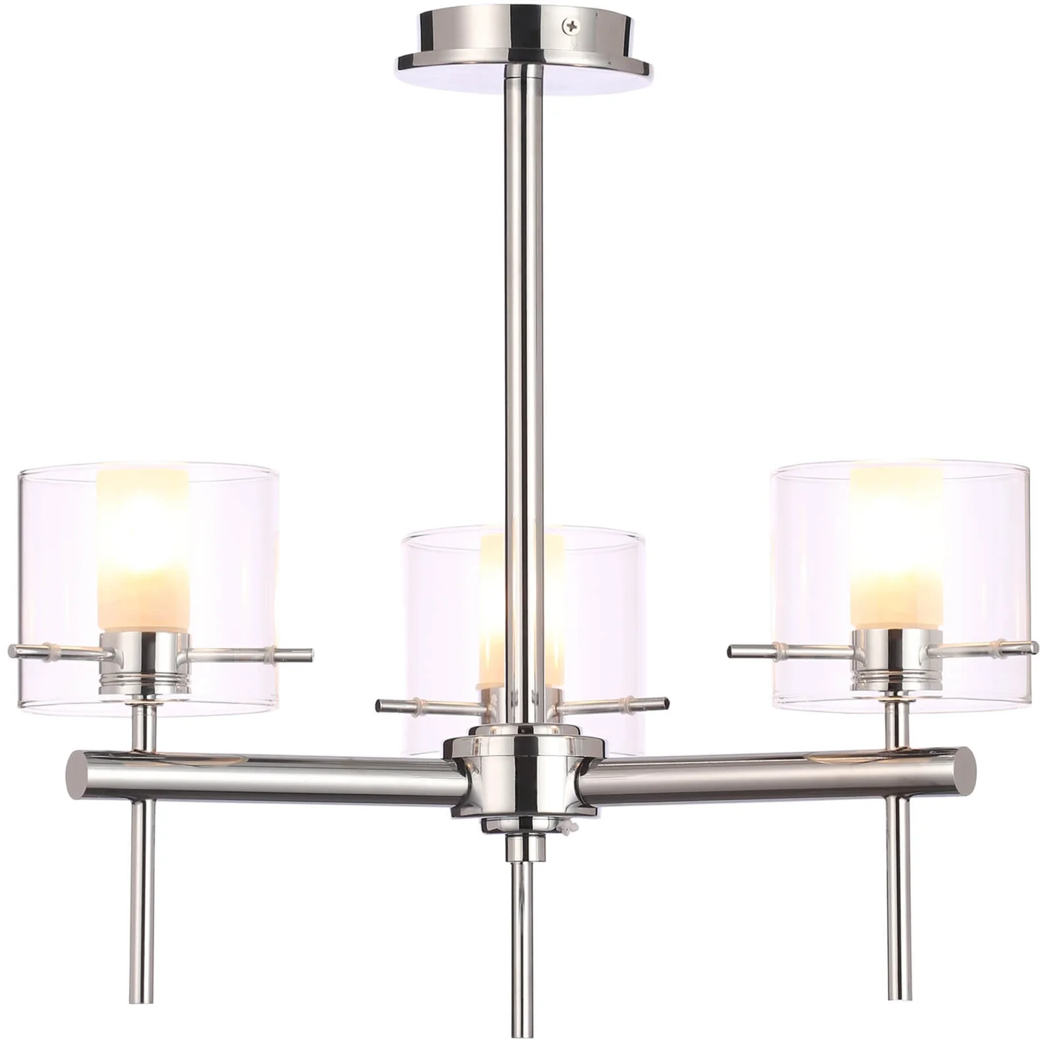 Gene Clear Cylinder 3 Light Flush - Chrome Gene Clear Cylinder 3 Light Flush - Chrome -Homebase Sales Store 12832042 6294831960112379