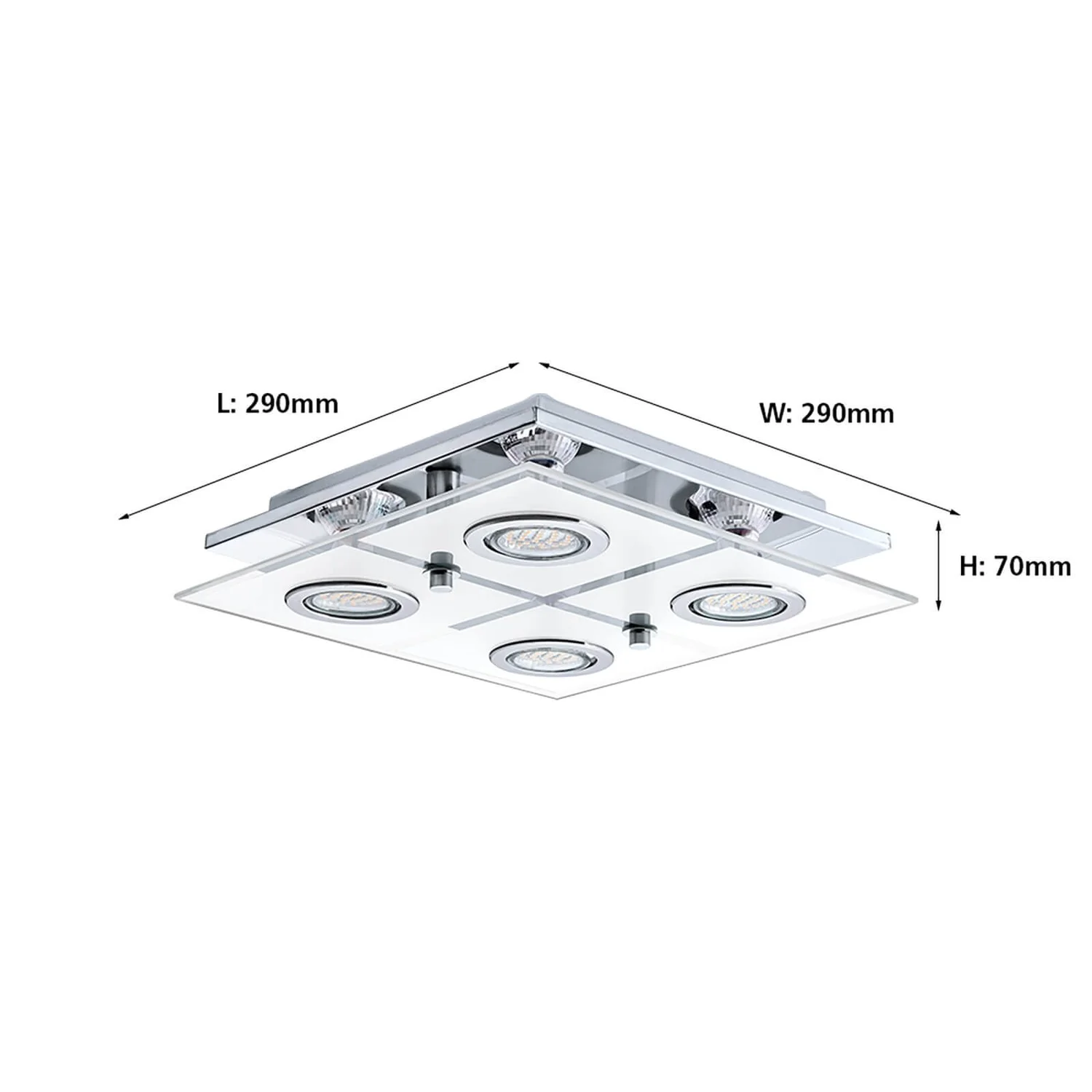Eglo Cabo Flush Light - Chrome Eglo Cabo Flush Light - Chrome -Homebase Sales Store 12836269 1484833171194319