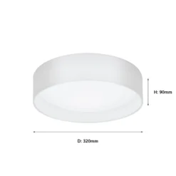 Eglo Pasteri Small Flush Light - White -Homebase Sales Store 12836398 2114833171571893