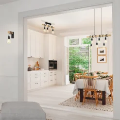 Eglo Townshend Flush Light - Black & Brown -Homebase Sales Store 12836409 5744938953678031