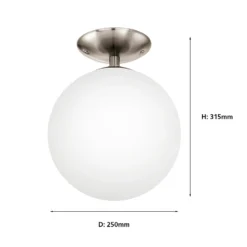 Eglo Rondo Flush Light - Satin Nickel -Homebase Sales Store 12836618 1335038705982598