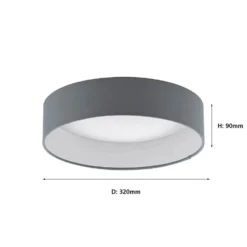Eglo Palomaro Flush Light - Anthracite 4 Eglo Palomaro Flush Light - Anthracite -Homebase Sales Store 12836629 1244833171435003