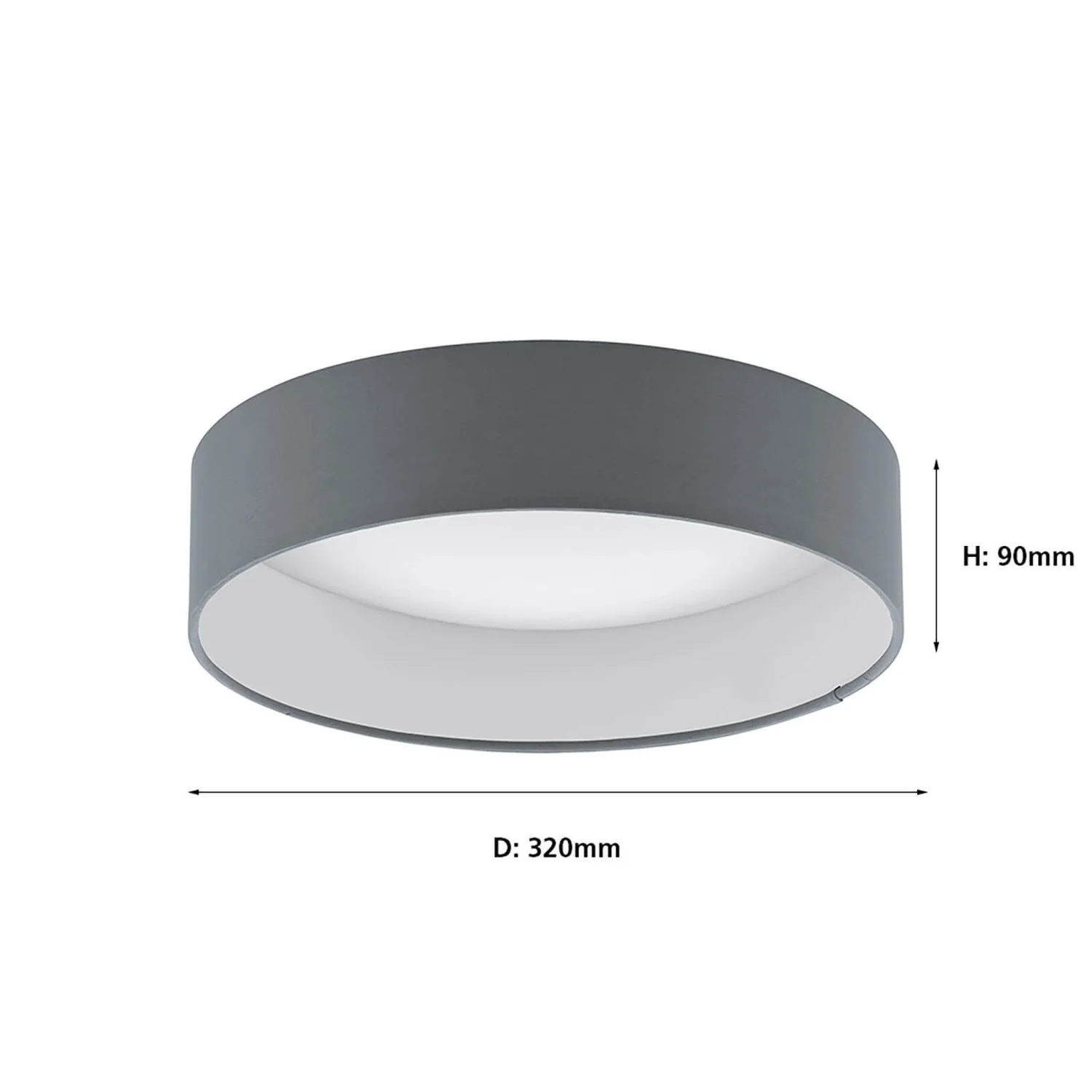 Eglo Palomaro Flush Light - Anthracite Eglo Palomaro Flush Light - Anthracite -Homebase Sales Store 12836629 1244833171435003
