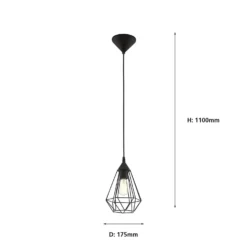 Eglo Tarbes Small Pendant Light - Black -Homebase Sales Store 12836707 3934833169282890