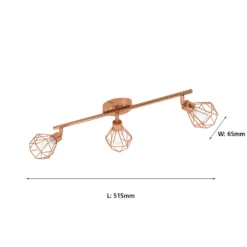 Eglo Zapata Triple Spotlight - Copper 4 Eglo Zapata Triple Spotlight - Copper -Homebase Sales Store 12836886 1814833170666517