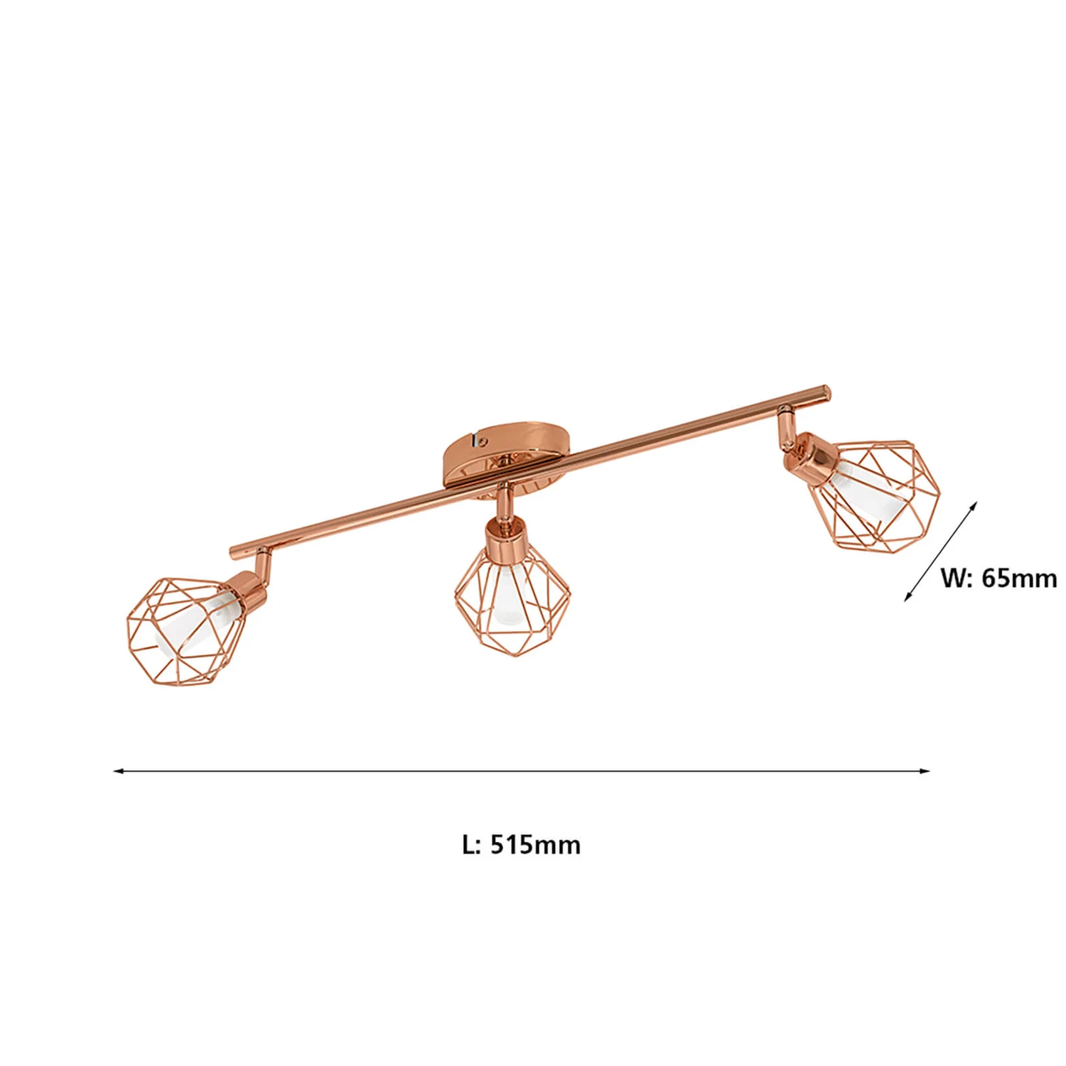 Eglo Zapata Triple Spotlight - Copper Eglo Zapata Triple Spotlight - Copper -Homebase Sales Store 12836886 1814833170666517