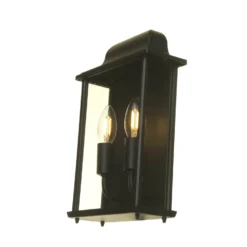 Lutec Holly Outdoor Wall Lantern - Black -Homebase Sales Store 12840506 3554833193172040