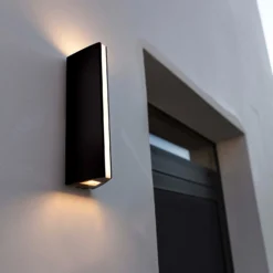 Lutec Leo LED Up & Down Outdoor Wall Light - Anthracite -Homebase Sales Store 12840627 1824952656643943