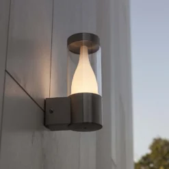 Lutec Virgo LED Stainless Steel Outdoor Wall Light -Homebase Sales Store 12840630 8164952643207489