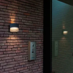 Lutec Lotus LED Up & Down Outdoor Wall Light - Anthracite -Homebase Sales Store 12840633 1534952657143314