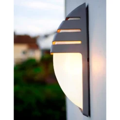 Lutec City Outdoor Bulkhead Wall Light - Anthracite -Homebase Sales Store 12840643 1284952694886413