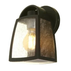 Lutec Kelsey Outdoor Wall Lantern - Black -Homebase Sales Store 12840644 1294833191694306