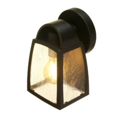 Lutec Kelsey Outdoor Wall Lantern - Black -Homebase Sales Store 12840644 5954833191829504