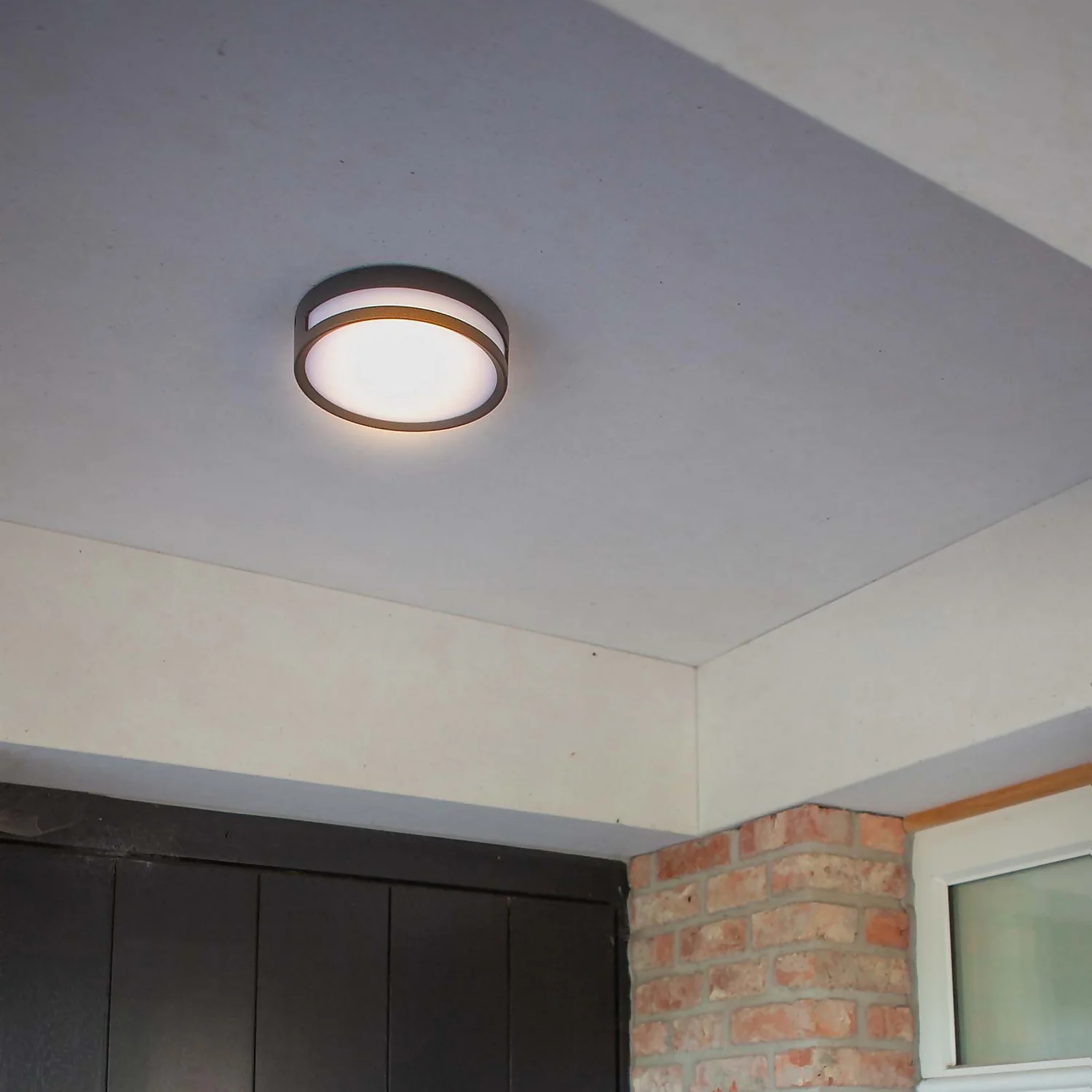 Lutec Rola LED Outdoor Bulkhead Light - Anthracite Lutec Rola LED Outdoor Bulkhead Light - Anthracite -Homebase Sales Store 12840746 1664952682958110